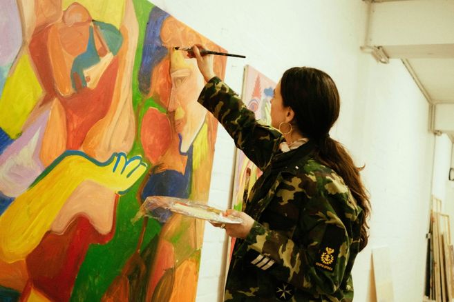 Sabela Garcia Cuesta in ihrem Atelier