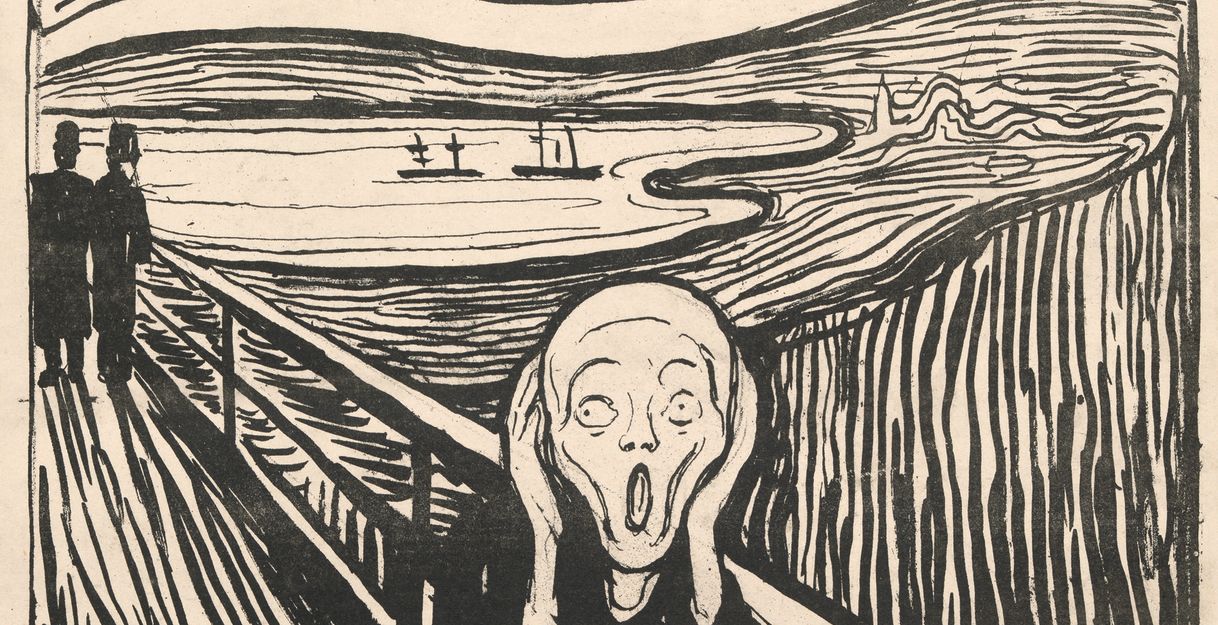 Edvard Munch (1863–1944), Geschrei / Der Schrei, 1895, Hamburger Kunsthalle, Kupferstichkabinett © Hamburger Kunsthalle / bpk, Foto: Christoph Irrgang