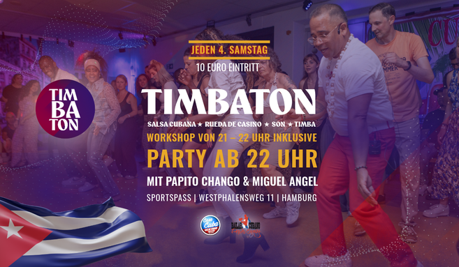 TIMBATON Salsa Cubana Party, jeden 4. Samstag im Monat