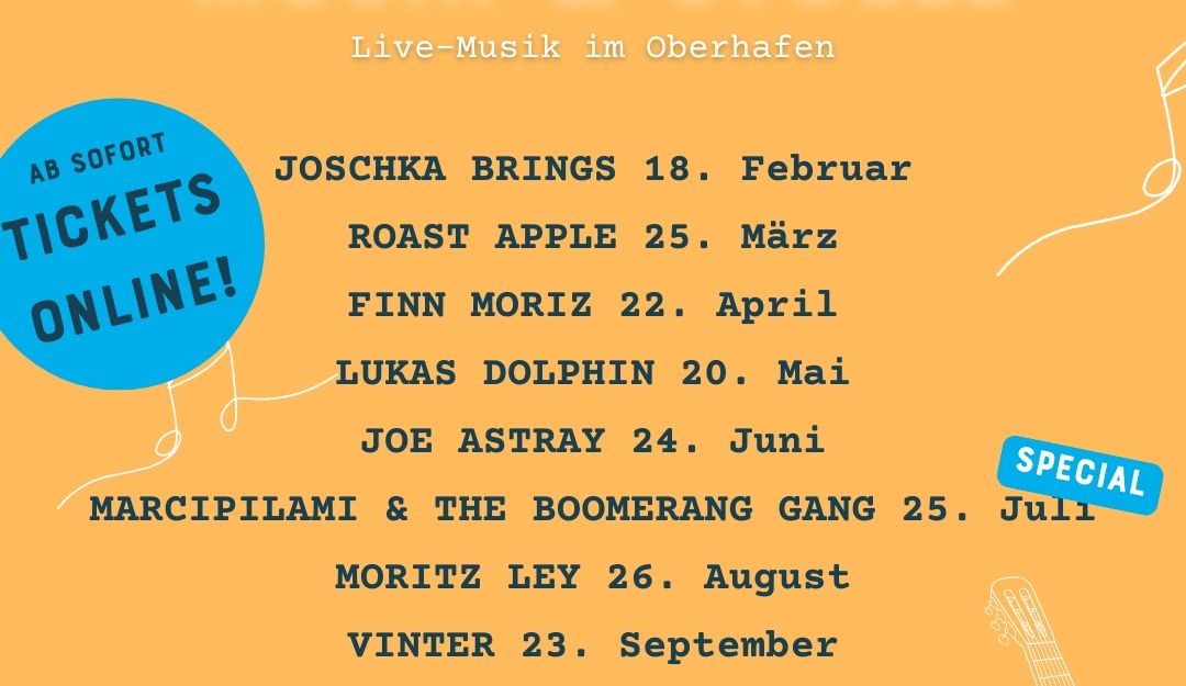 Übersicht aller Konzerttermine und KünstlerInnen