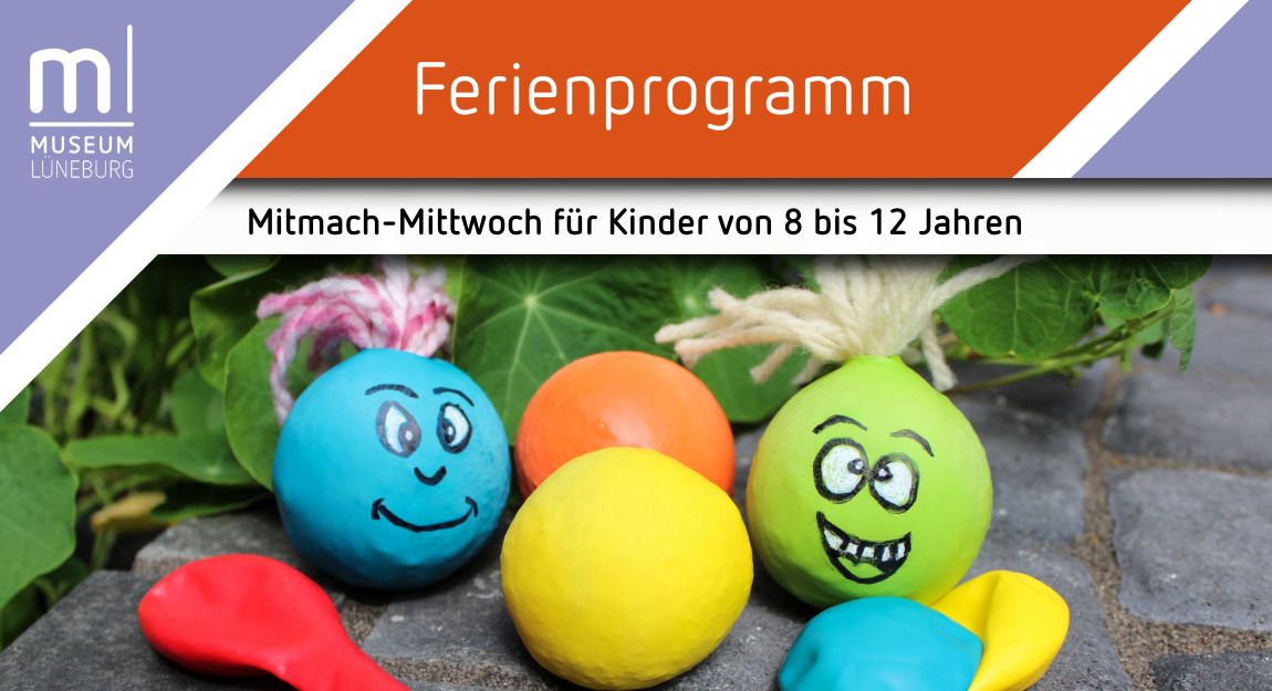 Selbstgebastelte Jonglierbälle aus bunten Luftballons mit aufgemalten Grimassen