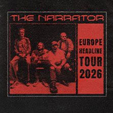 Poster der Band The Narrator für ihre Europa-Tournee 2026.