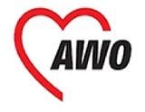 Logo der Arbeiterwohlfahrt mit rotem Herz und schwarzen Buchstaben AWO.