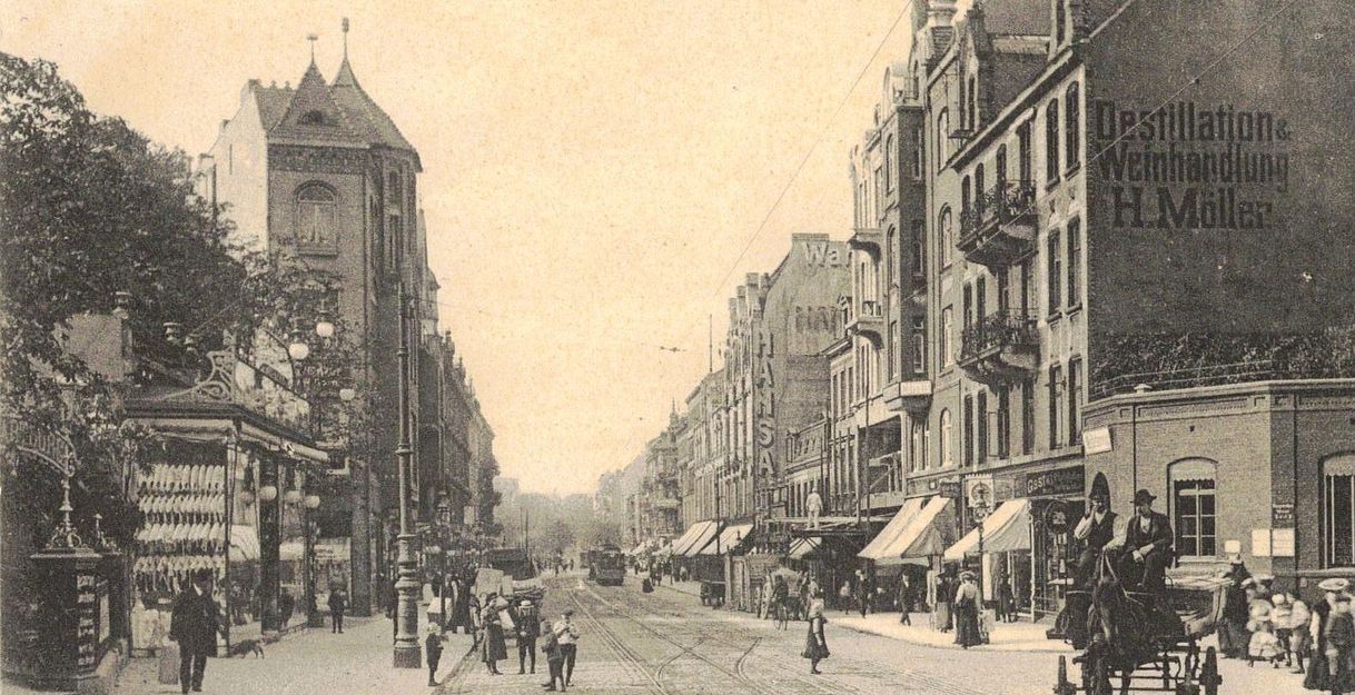 Historische Ansichtskarte der Eimsbütteler Chaussee 