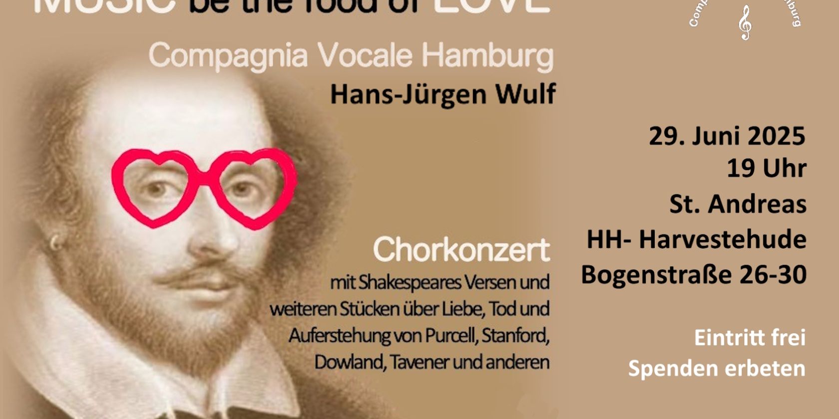 2025 Plakat Entwurf Shakespeare Quer, © Compagnia Vocale