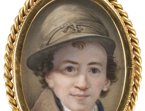 Friedrich Karl Gröger (1766–1838), Selbstbildnis, um 1800, Aquarell und Gouache auf Elfenbein 7,1 x 5,3 cm, Hamburger Kunsthalle © Hamburger Kunsthalle, Foto: Birgitt Schmedding