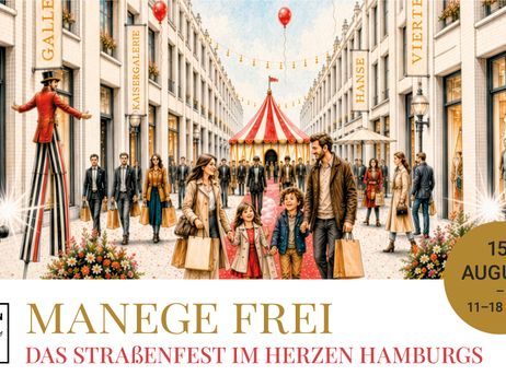 Zirkuswelt im Passagenviertel mit Datum und Uhrzeit