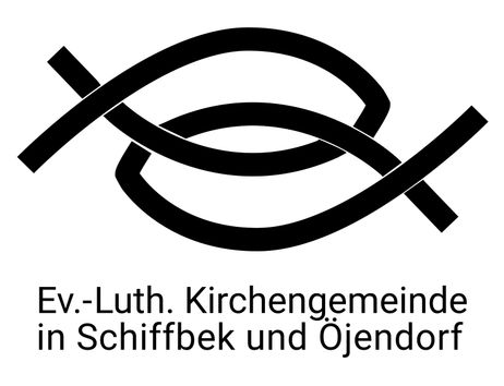 Logo der Evangelisch-Lutherischen Kirchengemeinde in Schiffbek und Öjendorf mit zwei verschlungenen Fischsymbolen.