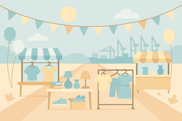 Ein Symbolbild für einen Flohmarkt 