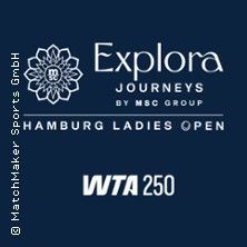 Logo der Hamburg Ladies Open 2026 mit dem Schriftzug 'Explora Journeys by MSC Group' und 'WTA 250'.