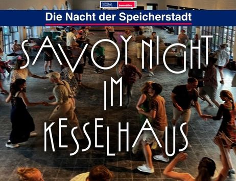 Menschen tanzen im Kesselhaus während der Savoy Night Veranstaltung.