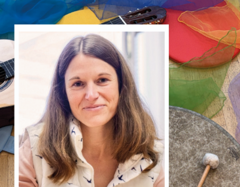Werbung für eine inklusive Musikpraxis-Fortbildung mit Dozentin Stefanie Zießler, organisiert von Klangstrolche.