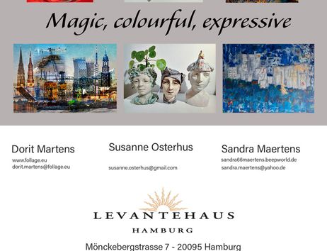 Titel der Ausstellung, 6 Beispielbilder der Ausstellung, Veranstaltungsort und -dauer
