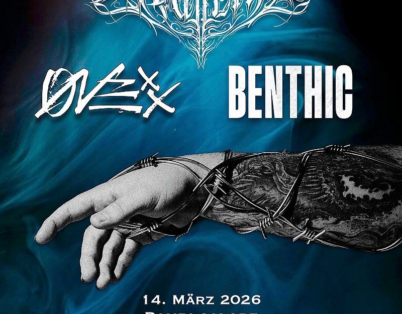 Poster für ein Konzert mit den Bands Private Paul, Onexx und Benthic am 14. März 2026 im Bambi Galore.