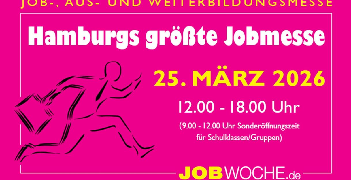 Plakat für eine Jobmesse in Hamburg am 25. März 2026.