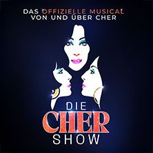 Poster der CHER Show mit stilisierten Porträts von Cher.