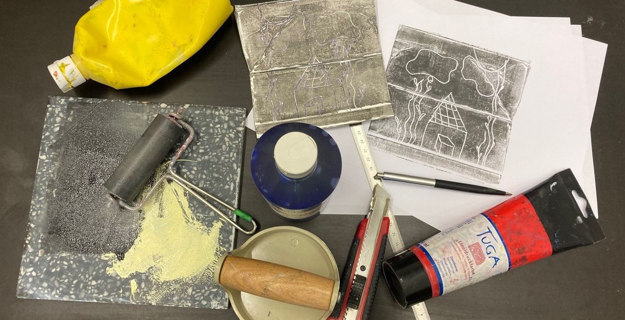 Experimentelles Drucken mit Tetrapak