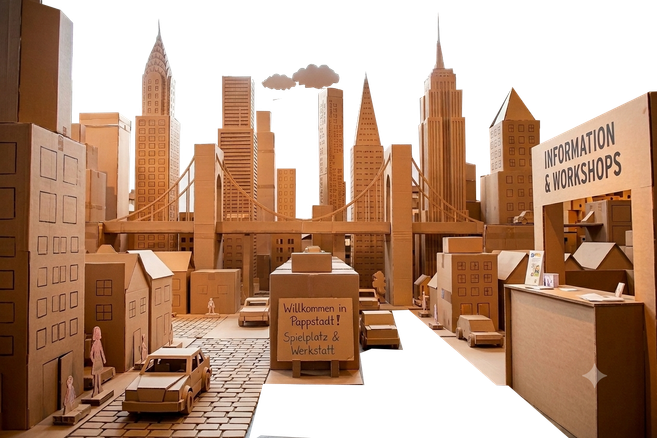 Eine Stadt aus Pappe