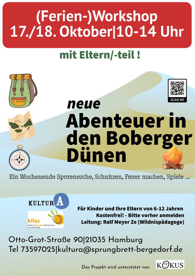 Plakat mit einer blauen Düne