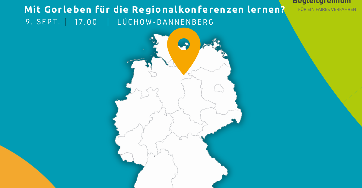 Karte von Deutschland mit einer Ortmarke auf dem Wendland.