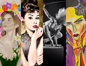 Collage aus vier Werken