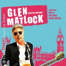 Plakat mit Musiker Glen Matlock vor Londoner Skyline.