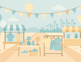 Ein Symbolbild für einen Flohmarkt 