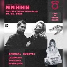 Poster für ein Konzert von NNHMN in Hamburg mit Support von Glaring.
