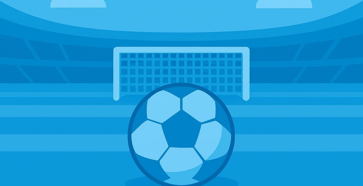 Symbolbild: Fußballstadion in Blau