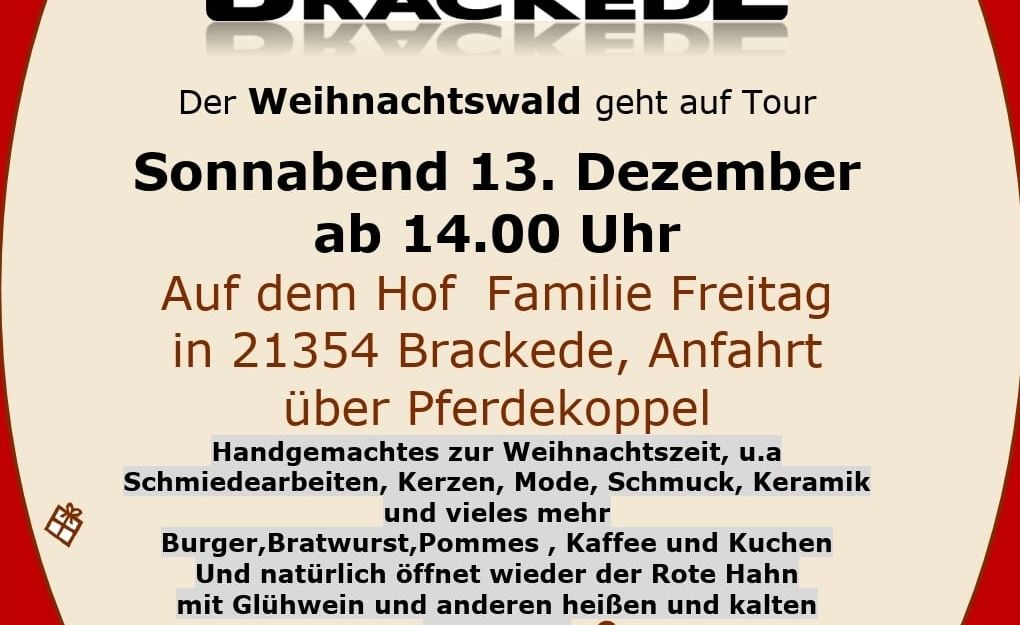 Werbeflyer für den Weihnachtswald
