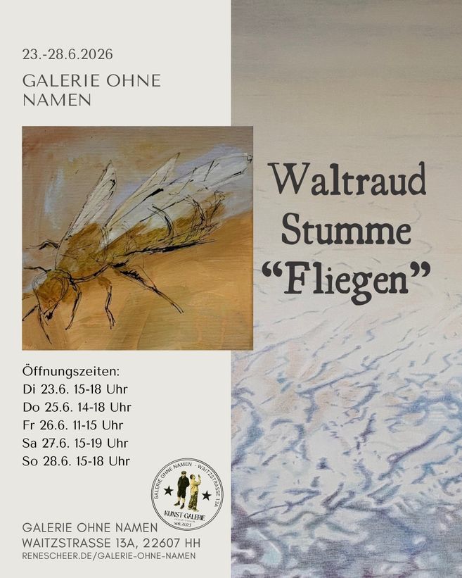 Flyer zur Ausstellung von Waltraud Stumme in der Galerie Ohne Namen