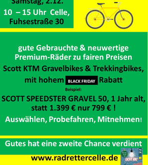 RadMarkt Celle auf dem Stadtwerke-Gelände Fuhsestr. 30