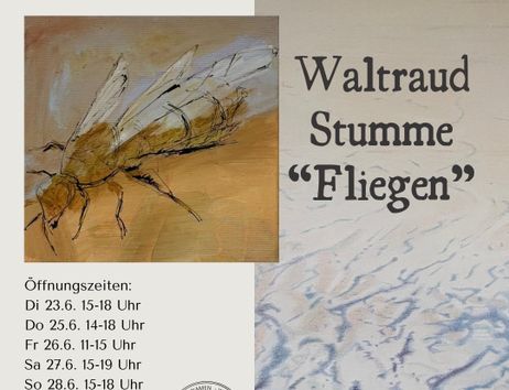 Flyer zur Ausstellung von Waltraud Stumme in der Galerie Ohne Namen