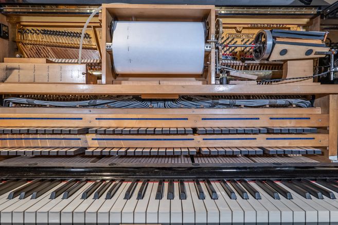 Blick auf das Welte-Klavier, frontal