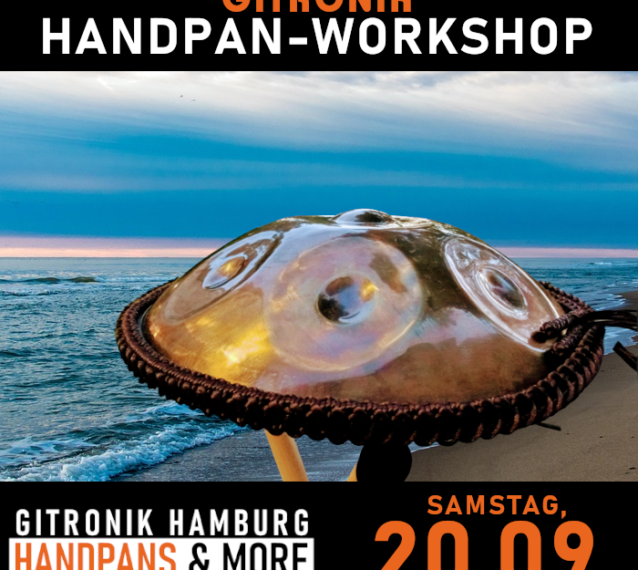 Handpan mit Veranstaltungsdatum 20.09.25 