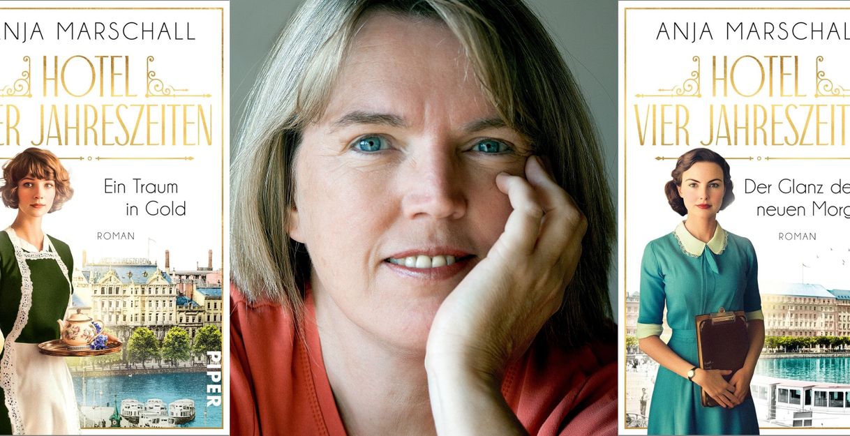 Portrait Autorin und Buchcover