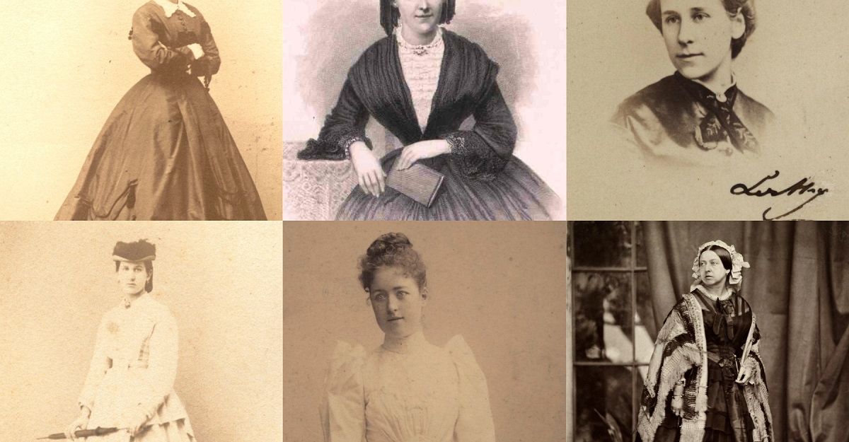 Zu sehen sind sechs historischen Frauen-Porträts