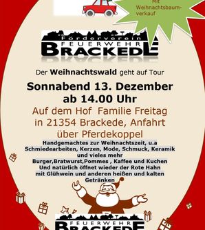 Werbeflyer für den Weihnachtswald