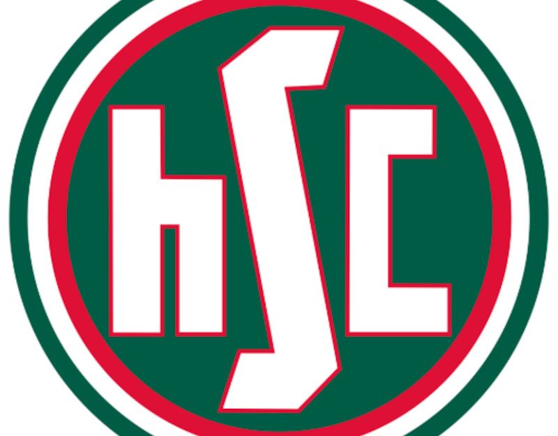Logo des HSC Hannover in Grün, Rot und Weiß.