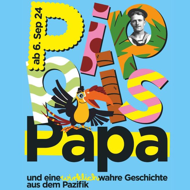 Plakatmotiv der Ausstellung „Pippis Papa“