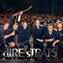 Band Dire Strats posiert vor Publikum.