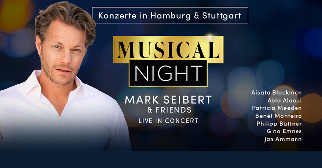Werbung für ein Konzert mit Mark Seibert und anderen Künstlern.