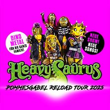 Heavysaurus Bandposter mit Dinosaurierfiguren und Tourdaten.