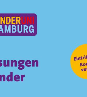 Motiv mit der Kinder-Uni Eule und dem Titel "Vorlesungen für Kinder"
