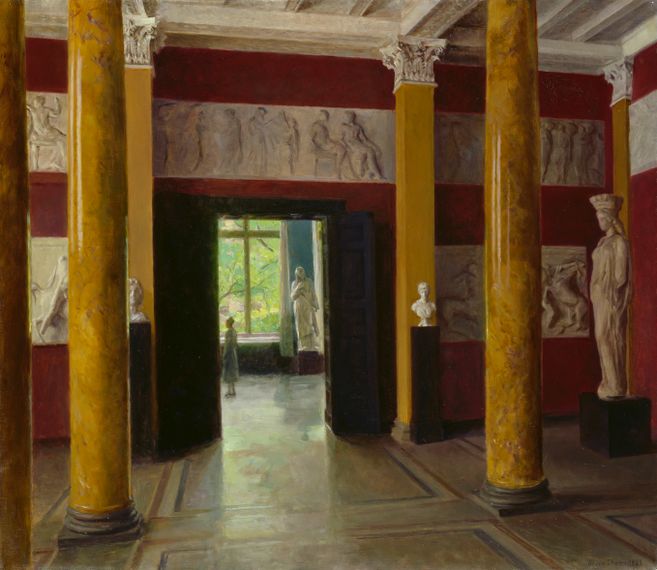 Julius von Ehren (1864–1944), Säulensaal im Altbau der Hamburger Kunsthalle, 1928, © Hamburger Kunsthalle / bpk Foto: Elke Walford