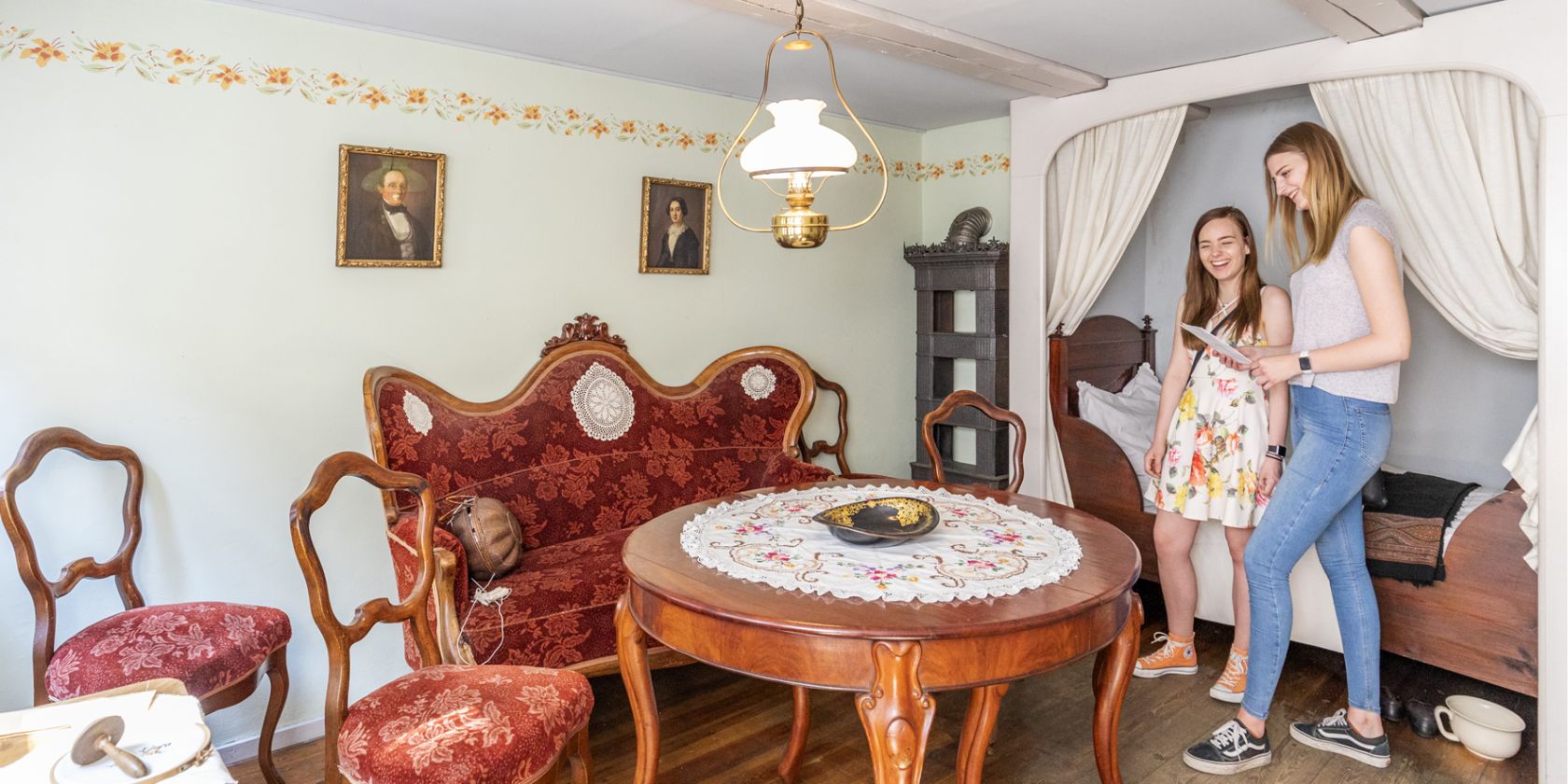 Gute Stube und Alkoven in der Kramer-Witwen-Wohnung, Foto SHMH Sinje Hasheider, © SHMH, Foto: Sinje Hasheider
