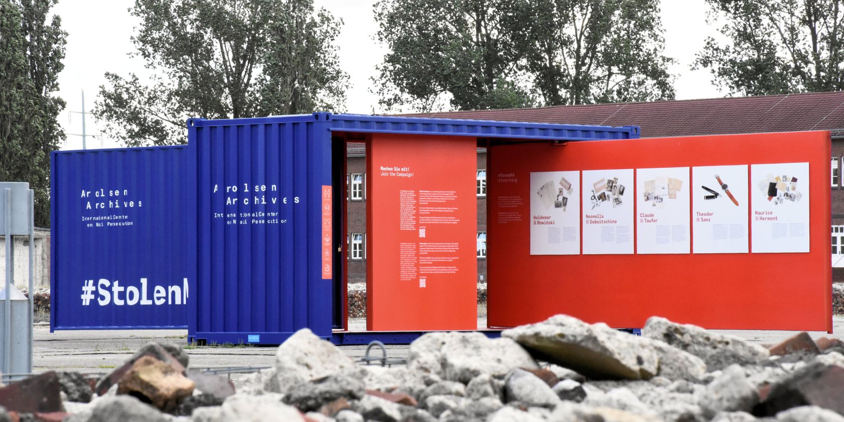 Der Ausstellungscontainer in der KZ-Gedenkstätte Neuengamme, © Iris Groschek