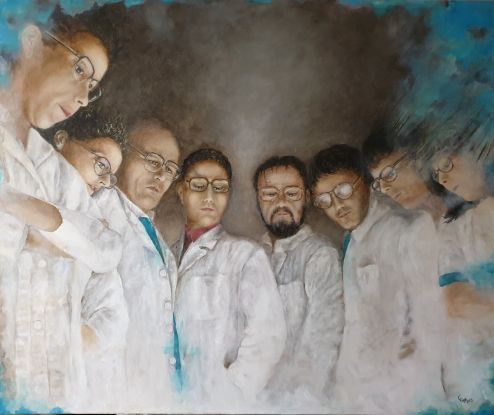 Egge -01 Widergeburt - Acryl auf Leinwand - 120x100cm, © Claudia Egge