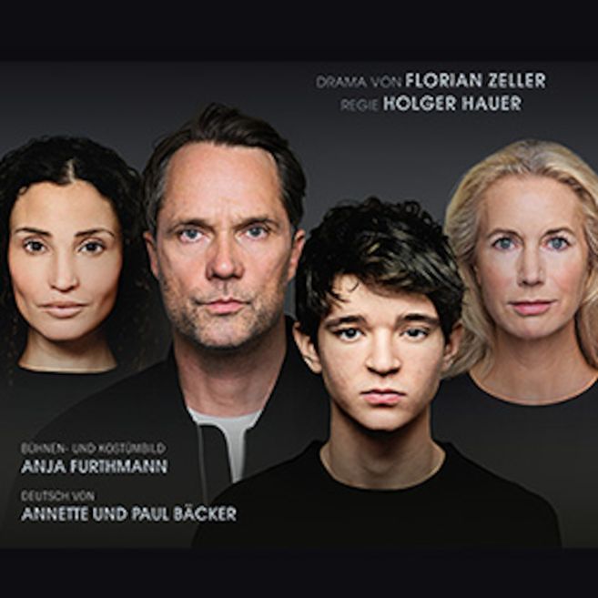 Filmplakat von 'Der Sohn' mit vier Personen im Vordergrund.
