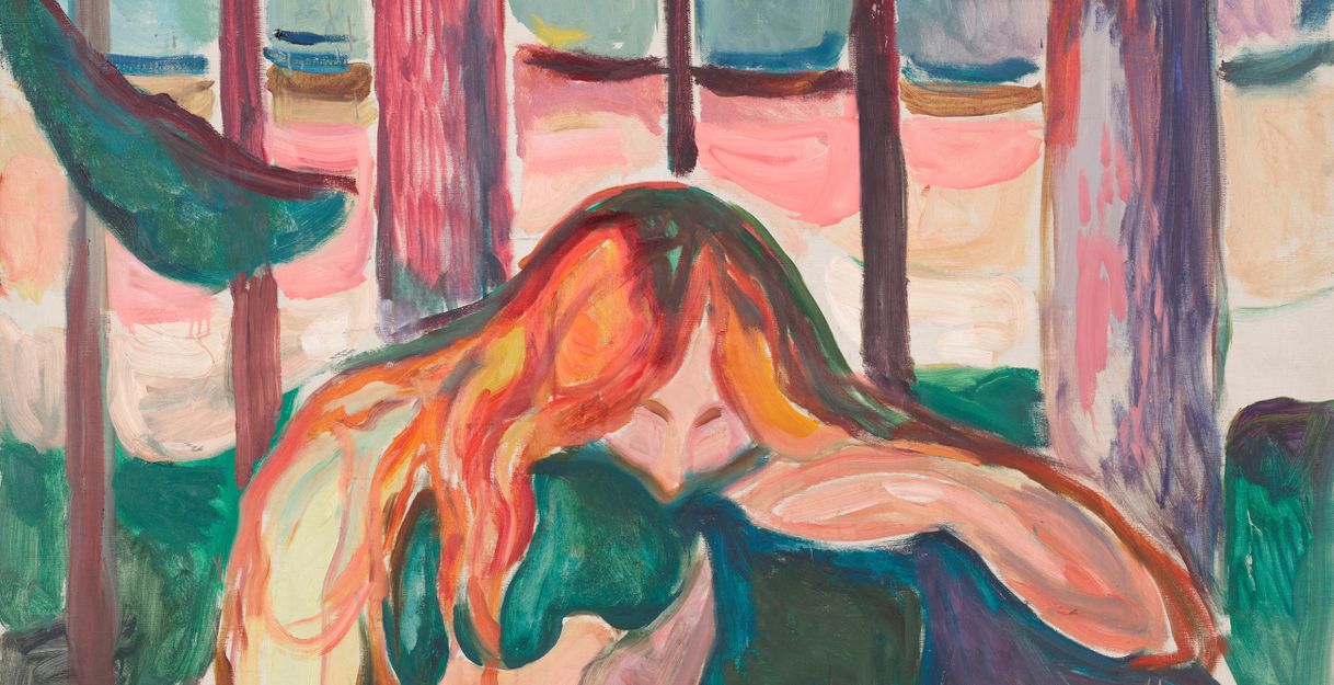 Edvard Munch (1863–1944), Vampir im Wald, 1916–1918, Munchmuseet © Munchmuseet